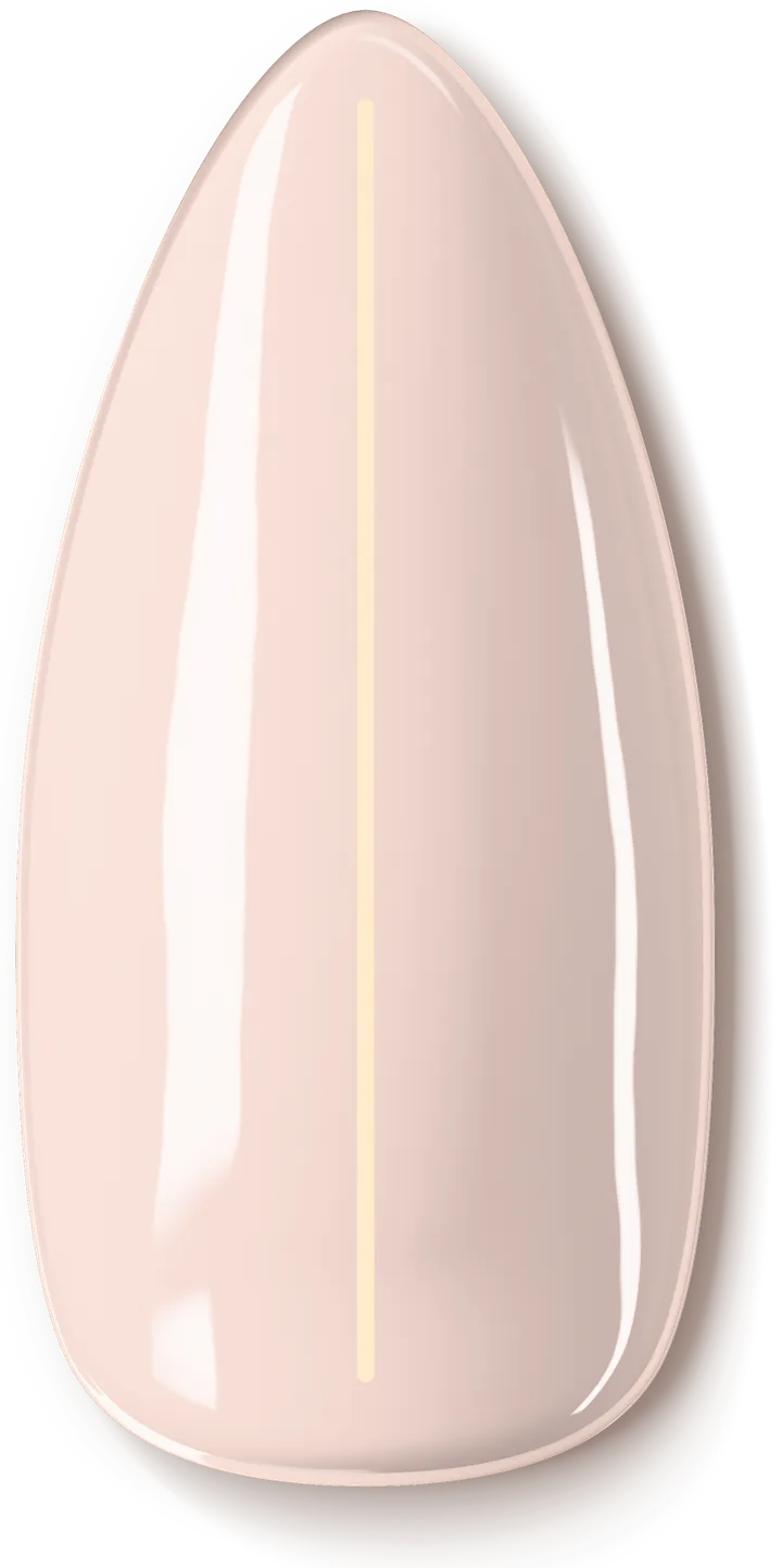 Illustration of the Pinstripe nail art design: one fine gold stripe down the length of the nail.