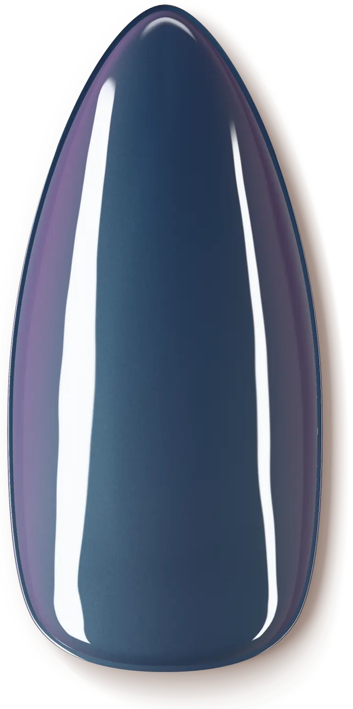 Illustration of a nail design: glossy deep navy blue